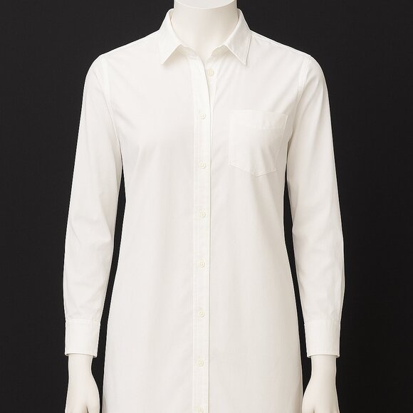 J. Crew Dresses & Skirts - J. Crew Dress Cover Up White Long Sleeves Med. button up casual crisp beach EUC